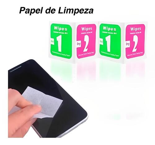Kit de limpeza com flanelas e álcool. Foto 2 do produto.