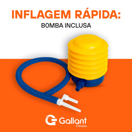 Bola de Pilates Gallant azul com bomba de ar inclusa